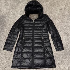 Andrew Marc Packable Down Jacket Womens Small Long Coat Lightweight Premium